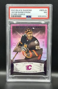 2023 Black Diamond Jacob Markstrom Diamond Stars Purple /49 PSA 7 Flames #BDSJA - Picture 1 of 2