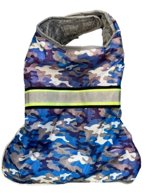 Top Paw Large Blue Gray Camouflage Fleece Lined Reflective Vest NWT - Image 1 of 4