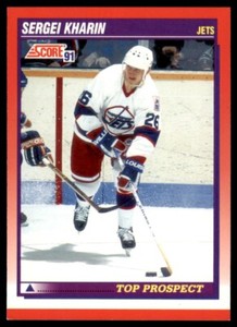 1991-92 Score Canadian Bilingual Sergei Kharin Rookie Winnipeg Jets #284