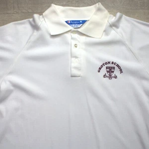 Vtg 80s Champion Polo Shirt Made in USA Groton School Medium - Picture 1 of 4