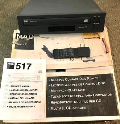 Reproductor de CD NAD 517 + mando a distancia y manual 5 discos vintage años 90 Japón caja original funciona Foto 1 de 4