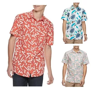 Camicia uomo Urban Pipeline manica corta stampa tasca bottoni - Foto 1 di 4