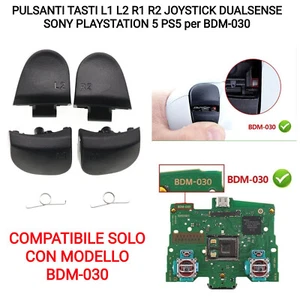 PULSANTI TASTI L1 L2 R1 R2 JOYSTICK DUALSENSE SONY PLAYSTATION 5 PS5 per BDM-030 - Foto 1 di 2