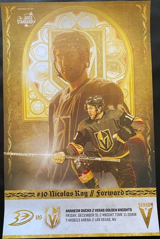 2021-22 VEGAS GOLDEN KNIGHTS GAME DAY POSTER VS ANAHEIM DUCKS DEC. 31/2021 Cover