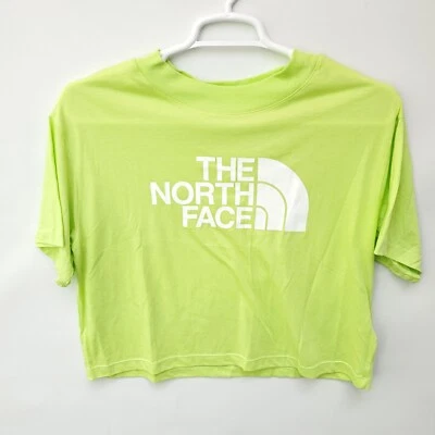 Camiseta corta grande para mujer The North Face, verde nítido, ajuste relajado Foto 1 de 4