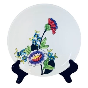 Diodoro Cossa #282 Italian Art Pottery Hand Painted Floral 8 3/8” Luncheon Plate - Picture 1 of 6