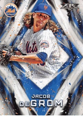 2017 Topps Fire Baseball Jacob DeGrom #52 NM/MT CONDITION NEW YORK METS - Image 1 of 2