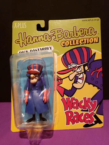 X-PLUS Hanna Barbera Dick Dastardly Figure Wacky Races Warner Brothers RARE Cover