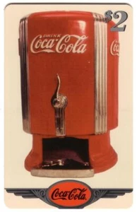 Coke National '96 2 $. Silber. Alter Cola Spender. Karte #8 von 25 Telefonkarten - Bild 1 von 1