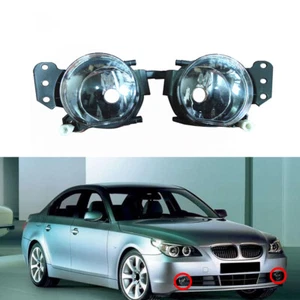 1Pair Front Driving Fog Lights Lamps Clear Lens for BMW E60 5 Series 2004-2008 - Picture 1 of 8