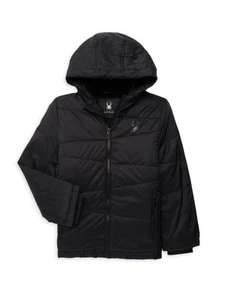 SPYDER BOY'S NEXUS PUFFER JACKET - SIZE: YOUTH M - BLACK - Picture 1 of 2