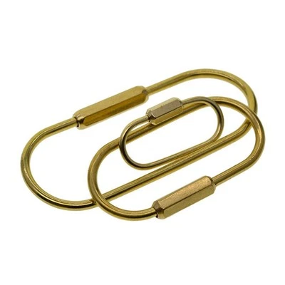 3pcs Durable Brass Screw Lock Clasp Key Chain Key Ring Buckle - image 1 of 4