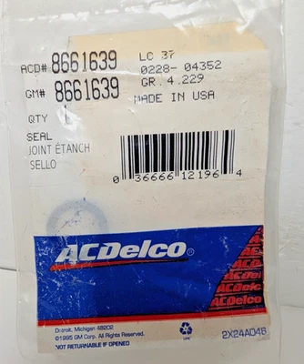 Genuine ACDelco GM 8661639 SEAL Clutch Accumulator Piston Chevrolet GMC - Image 1 of 4