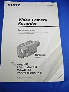 Sony CCD-TR516 CCD-TR315/TR416 Bedienungsanleitung für Videokamera Camcorder - Bild 1 von 6