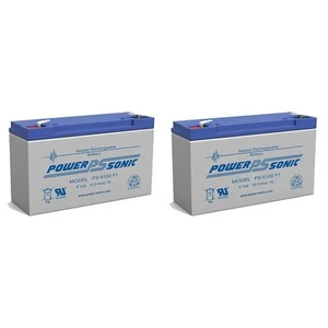 Power-Sonic 2 Pack - PS-6100 6V 12AH UPS Battery for Streamlight LIGHTBOX - Picture 1 of 2