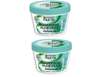 2 Mascarilla capilar Garnier Fructis alimento aloe vera 350 ml rizada niña 97 % caducidad 27/12 Foto 1 de 4