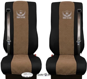 LKW Sitzbezüge Schonbezüge Kunstleder Stoff schwarz passend für DAF XF XG XG+ - Bild 1 von 2