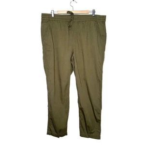 Gap Woman's Easy Straight Pull-on Pants Army Jacket Green Size XL Tall - Picture 1 of 8