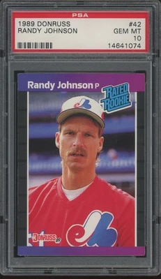 Donruss #42 Randy Johnson 1989 radiocontrol novato gema como nuevo PSA 10 Foto 1 de 2