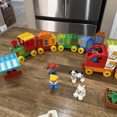 Lego Duplo Set 10818 And 10558 No Box Counting Train As Shown - Image 1 of 4