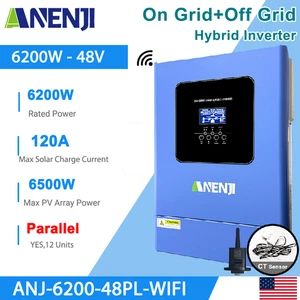 6200W 48VDC Hybrid Solar Inverter On Grid Off Grid MPPT 120A Charger Controller  - Picture 1 of 13