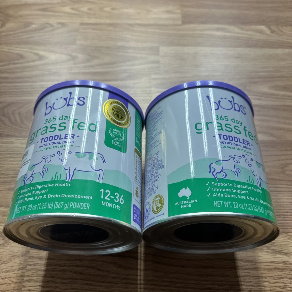 2 X  Aussie Bubs 365 Grass Fed Toddler Nutritional Drink, 12-36 Months 03/2027 - Image 1 of 4