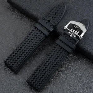 23mm Black Rubber Silicone Watch Strap for Chopard Mille Miglia Gran Turismo XL - Picture 1 of 16