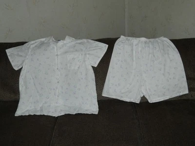  Conjunto de pijama vintage de manga corta floral púrpura Sears Roebuck de los años 80 talla 42 Foto 1 de 4