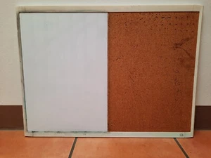 QUARTET BASICS MAGNETIC WHITEBOARD CORKBOARD COMBO 58.5 x 43cm with MARKER - Picture 1 of 3