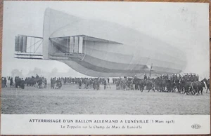 French Aviation 1913 Postcard, Dirigible Airship Zeppelin, Champ de Mars, France - Picture 1 of 1