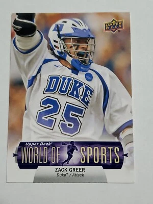 2011 Upper Deck World of Sports Zack Greer #193 - Image 1 of 2