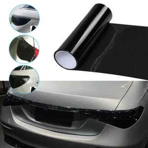 1pc Dark Smoke Black Tint Film For Car Headlight & Tail light Wrap Accessories - Picture 1 of 14