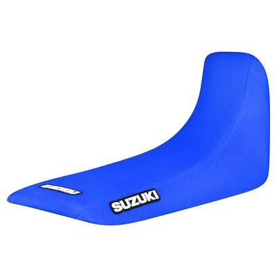 Cubierta de asiento con agarre para Suzuki DR 650 S 1992-1995 AZUL TM logotipo estándar #444 Foto 1 de 4