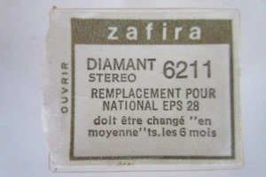 Zafira 6211 National EPS 28 Diamond Stylus, unopened - Picture 1 of 2
