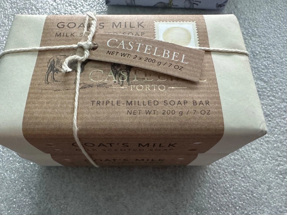 Juego de 2 Jabón en Barra Perfumado Castelbel Porto Envuelto Papel de Regalo Leche de Cabra 7 OZ cada uno Foto 1 de 1