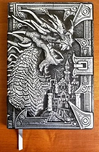 Silver Dungeons Dragons Notebook Embossed Character Journal Roleplaying DnD - Picture 1 of 4