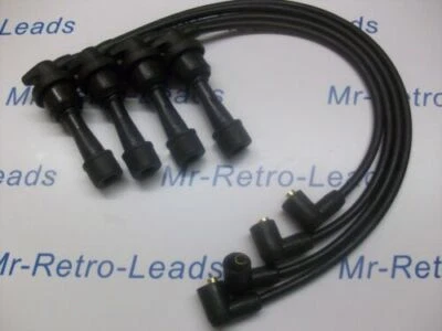 BLACK 8MM PERFORMANCE IGNITION LEADS WILL FIT. MITSUBISHI LANCER EVO 1 2 3 TURBO - Image 1 of 4