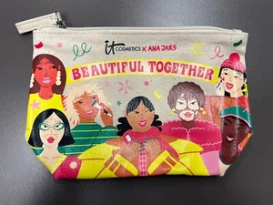 IT Cosmetics X Ana Jaks Beautiful Together Canvas  Make up Bag NEW - Picture 1 of 2