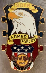 Hard Rock Cafe MYRTLE BEACH 2018 Armed Forces PIN Eagle on Guitar Head HR #98317 - Picture 1 of 1