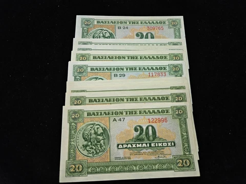 Greece  20 Drachmai 1940 UNC from bundle (price for one piece) Cover
