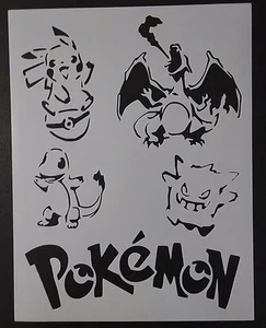 Pokemon Charizard Pikachu usw. 8,5"" x 11"" Schablone SCHNELLER KOSTENLOSER VERSAND - Bild 1 von 1