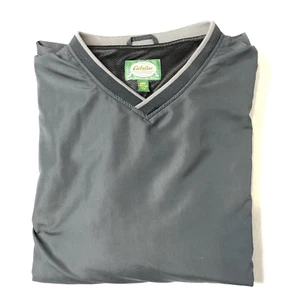 CABELA'S Mens Windbreaker Pullover Windcrest Black V Neck Pockets Size M #950357 - Picture 1 of 7