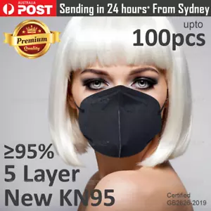 10-100pcs 5 PLY Face Masks KN95 N95 Certified Disposable Respirator Breathable - Picture 1 of 9
