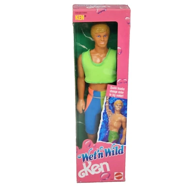 MUÑECA BARBIE WET N WILD KEN 1989 DE COLECCIÓN NUEVA SELLADA EN CAJA # 4104 MATTEL BEACH Foto 1 de 4