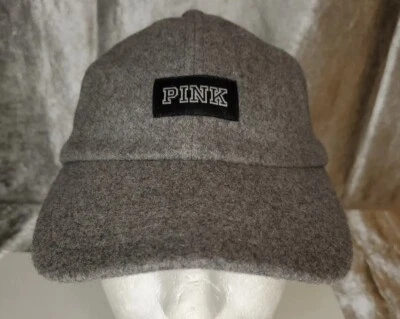 VICTORIA'S SECRET 粉色棒球帽羊毛混纺条纹绑带女士帽子 — 第 1/4 张图片