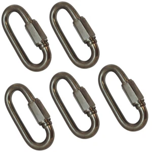 5 PC 3/16'' 316SS Marine Master Quick Link Shackle Boat WLL 400 LBS - Picture 1 of 6