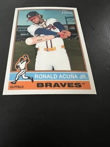2025 Topps Heritage Chrome Parallel Ronald Acuna Jr. #367 Atlanta Braves - Picture 1 of 2