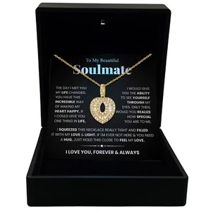 TRYNDI To My Soulmate Necklace for Women, Mothers Day Gifts, Birthday Gift ideas - Picture 1 of 6