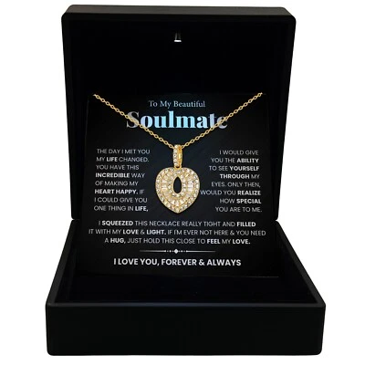 Collar TRYNDI To My Soulmate para Mujer, Esposa Navidad Ideas de Regalo Aniversario Foto 1 de 4
