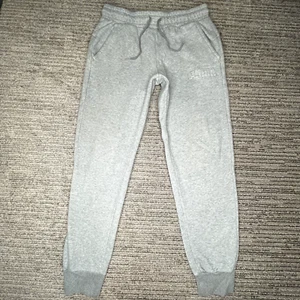 Puma Size M Men Pants Active Elastic Waist Sweatpants Activewear Gym Gray - Picture 1 of 14